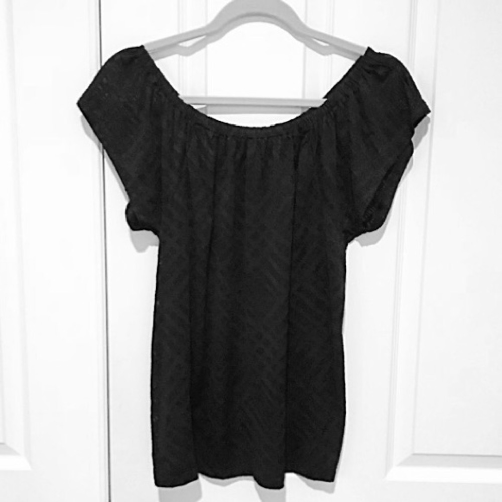 Express black sheer blouse